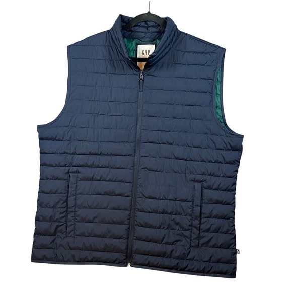 Gap Men's Vest. Navy Blue with green lining size XL - Picture 1 of 5